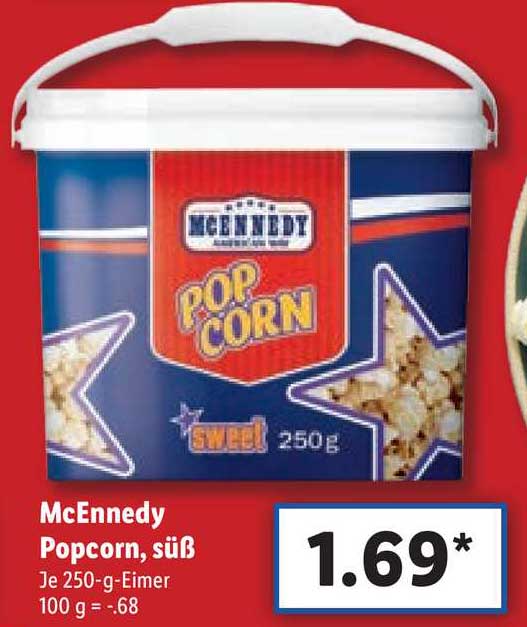 Mcennedy Popcorn, Süß Angebot bei Lidl