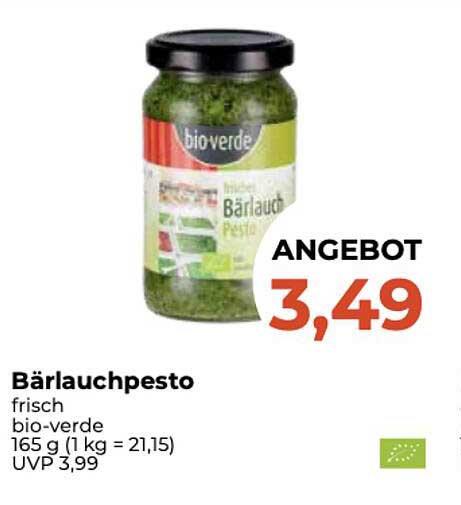 Pro Biomarkt Bärlauchpesto Frisch Bio-verde