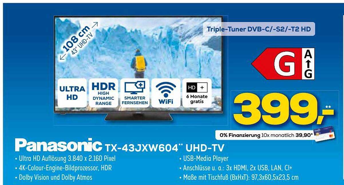 Telecomando Originale Panasonic Per TV TX-43JXW604 E Serie 4K UHD - Wireless