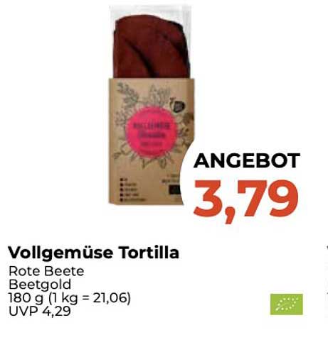 Pro Biomarkt Vollgemüse Tortilla Rote Beete Beetgold