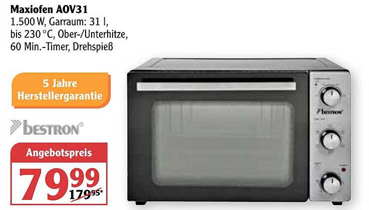 Maxiofen Aov31 Bestron Angebot bei Globus