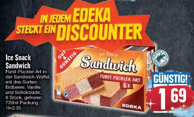 Ice Snack Sandwich Angebot bei EDEKA