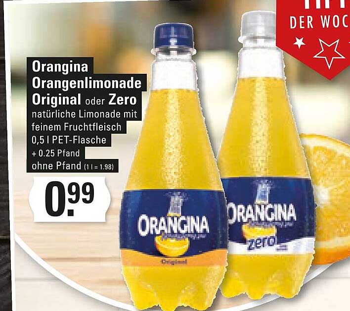 Orangina Orangenlimonade Original Oder Zero Angebot bei EDEKA