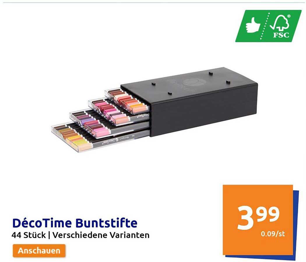 Déco Time Buntstifte Angebot bei Action 1Prospekte.de