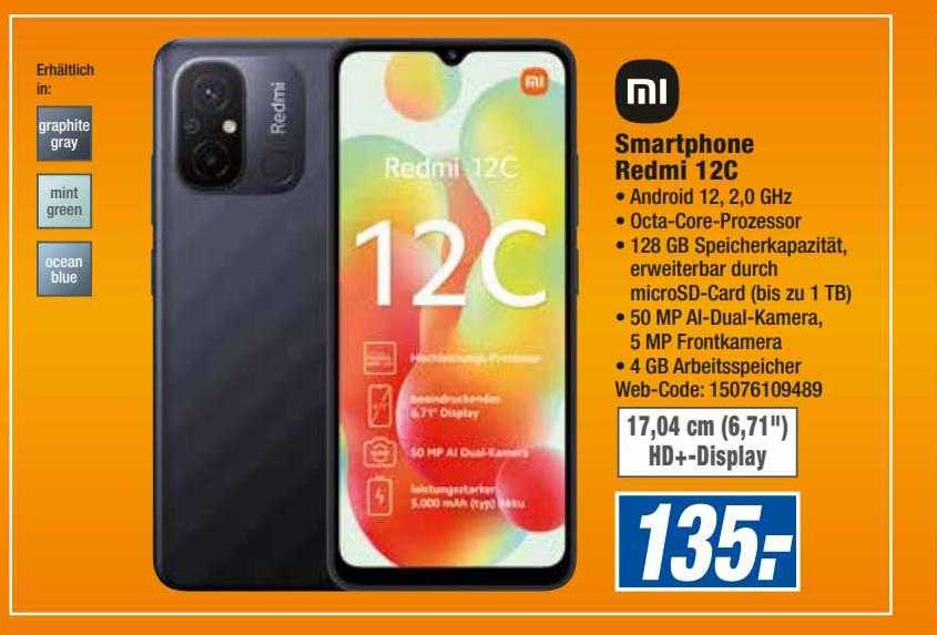 Xiaomi Smartphone Redmi 12c Angebot bei Expert Octomedia - 1Prospekte.de