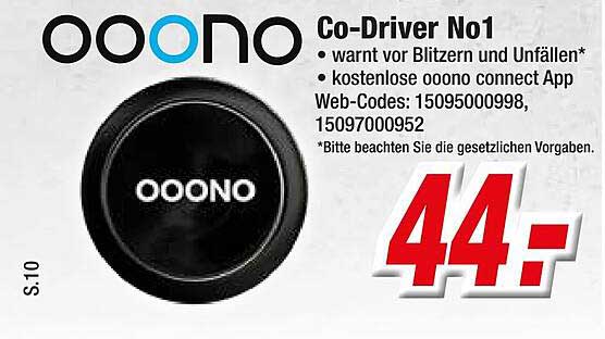 OOONO Co-Driver No1 Angebot bei Expert