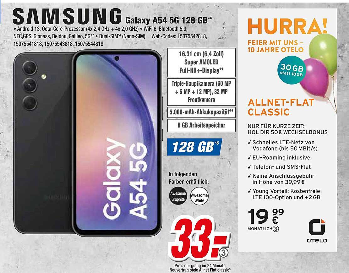 Samsung Galaxy A54 5g 128gb Angebot Bei Expert - 1Prospekte.de