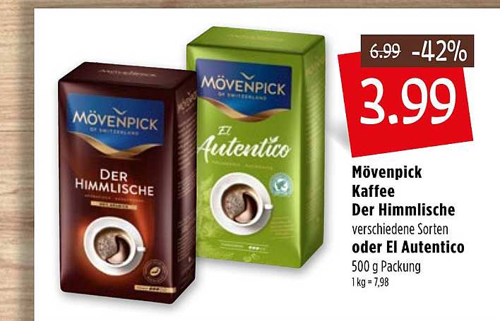 Mövenpick Kaffee Der Himmlische Angebot Edeka Mövenpick Kaffee Der Himmlische Oder El Autentico Angebot bei Kupsch