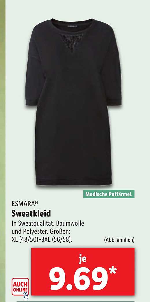 Esmara Sweatkleid Angebot bei Lidl | 