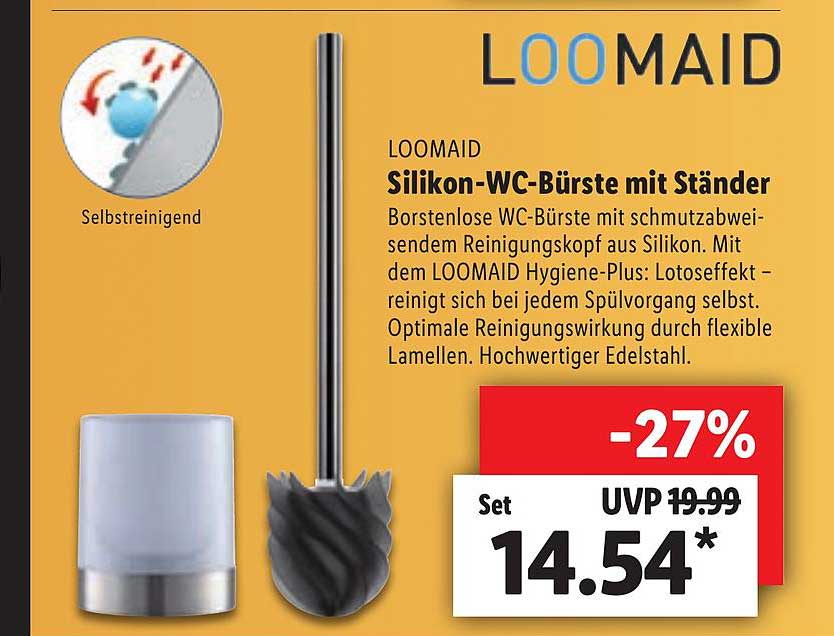 Loomaid Silikon Wc Bürste Mit Ständer Angebot bei Lidl