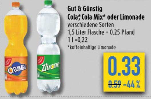 Gut And Günstig Orange Oder Cola Angebot Bei Edeka 1prospektede 9519