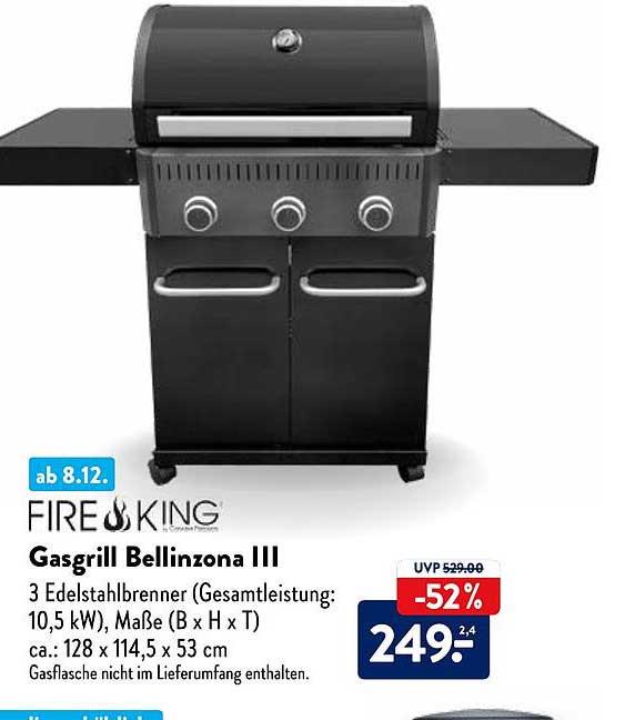 Fire King Gasgrill Bellinzona III Angebot bei ALDI Nord 1Prospekte.de