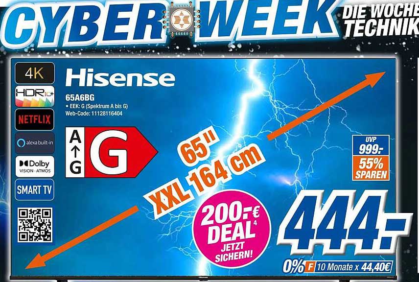 Expert Klein Hisense 65a6bg Smart Tv