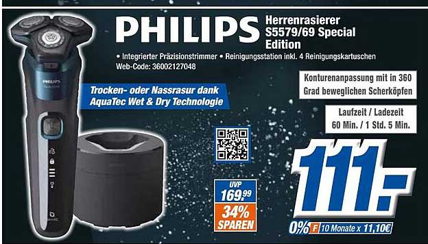Expert Klein Philips Herrenrasierer S5579-69 Special Edition