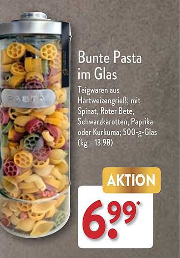 Bunte Pasta Im Glas Angebot bei ALDI Nord - 1Prospekte.de
