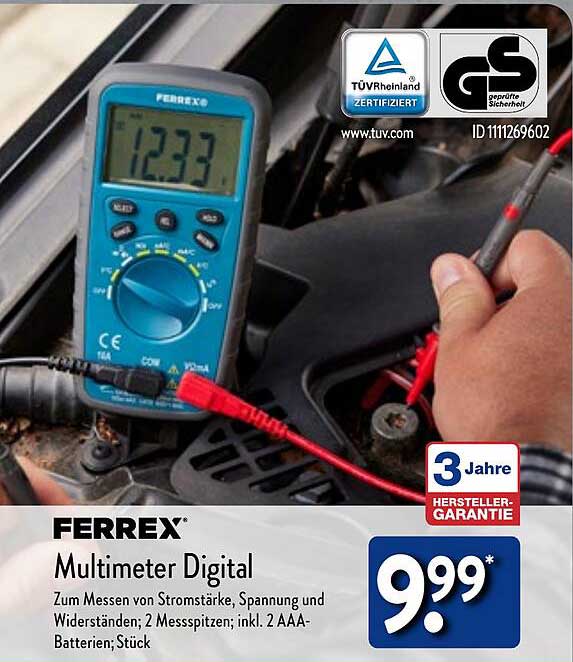 Ferrex Multimeter Digital Angebot bei ALDI Nord 1Prospekte.de