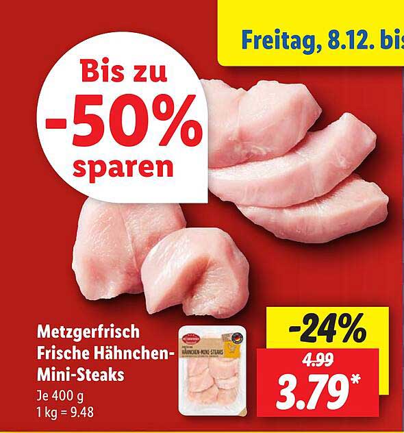 Metzgerfrisch Frische Hähnchen-mini-steaks Angebot bei Lidl