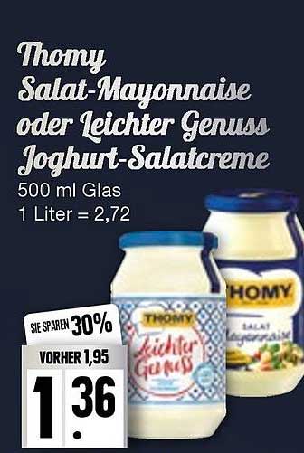 Edeka Frischemarkt Thomy Salat-mayonnaise Oder Leichter Genuss Joghurt-salatcreme