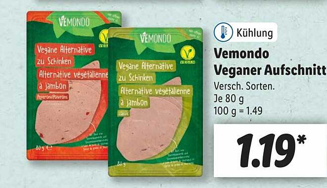 Vemondo Veganer Aufschnitt Angebot bei Lidl