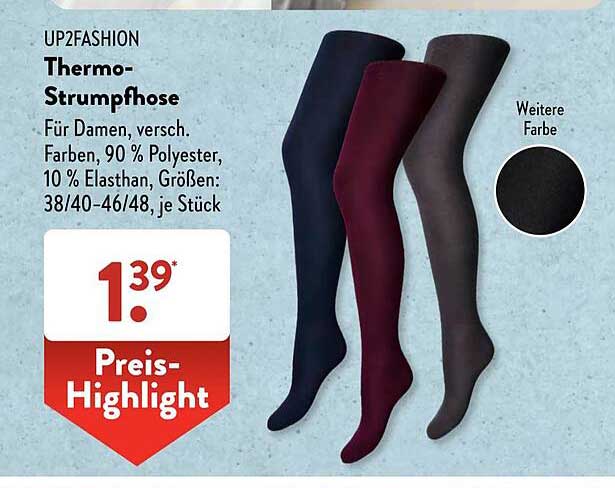 Up2fashion Thermostrumpfhose Angebot bei ALDI SÜD 1Prospekte.de