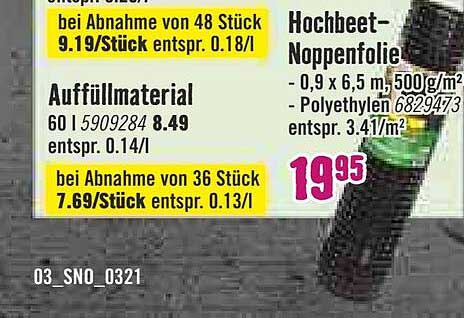 Hornbach Hochbeet-noppenfolie