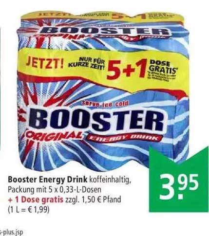 Booster Energy Drink Angebot bei Marktkauf