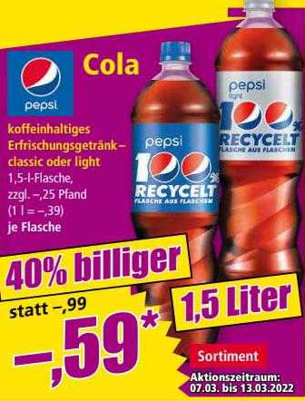 Pepsi Cola Angebot bei NORMA 1Prospekte.de
