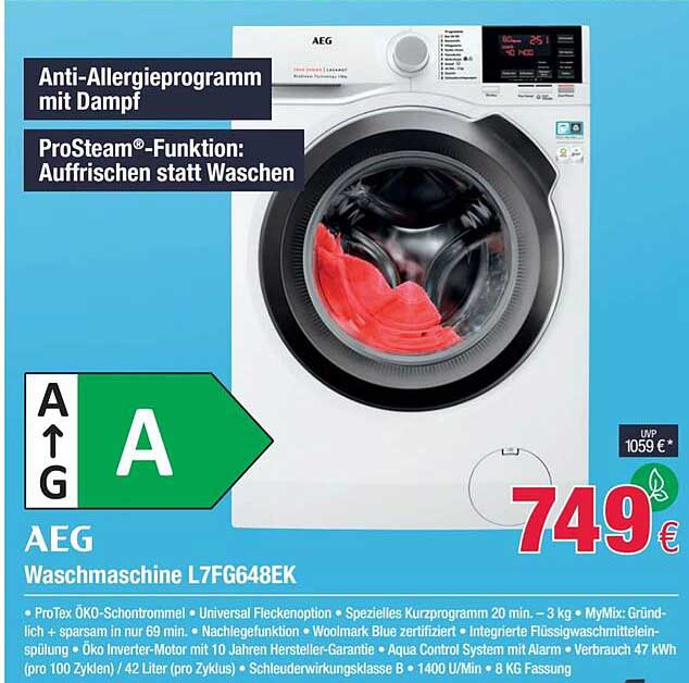 Electroplus Aeg Waschmaschine L7fg648ek