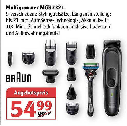 Braun Multigroomer MGK7321 Angebot bei Globus - 1Prospekte.de