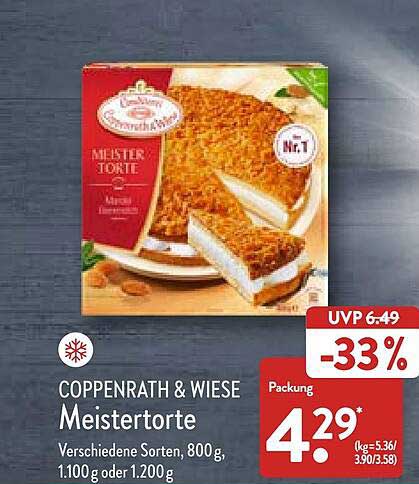 Coppenrath & Wiese Meistertorte Angebot bei ALDI Nord