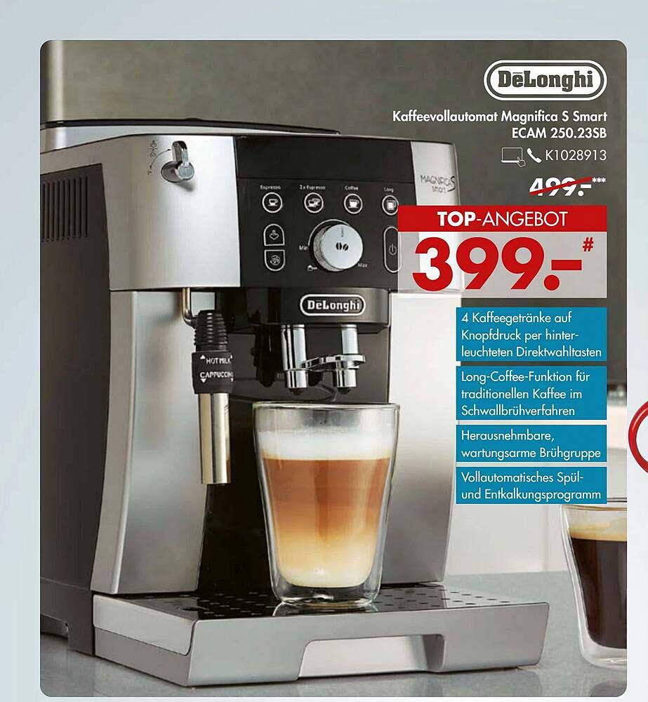 Delonghi Kaffeevollautomat Magnifica Angebot 250. 23sb Kaufhof Karstadt S bei Ecam Galeria Smart