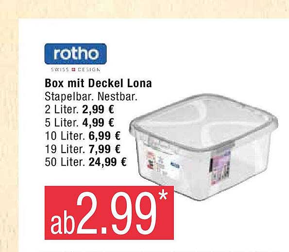 Rotho Box Mit Deckel Lona Angebot bei Marktkauf - 1Prospekte.de