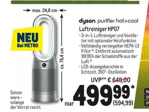 METRO Dyson Purifier Hot+cool Luftreiniger Hp07