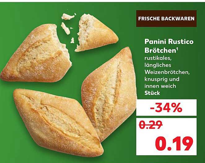 Panini Rustico Brötchen Angebot bei Kaufland