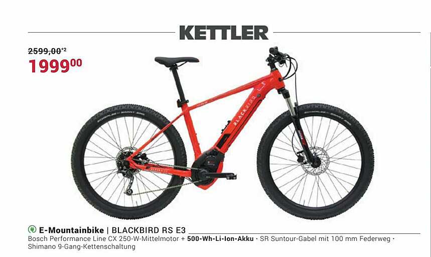 Fahrrad XXL Kettler E-mountainbike Blackbird Rs E3