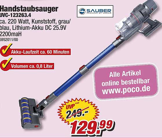 POCO Sauber Handstaubsauger UVC-123263.4