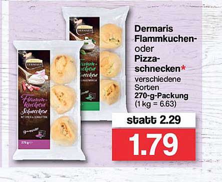 Dermaris Flammkuchen Famila Pizzaschnecken Angebot bei Oder