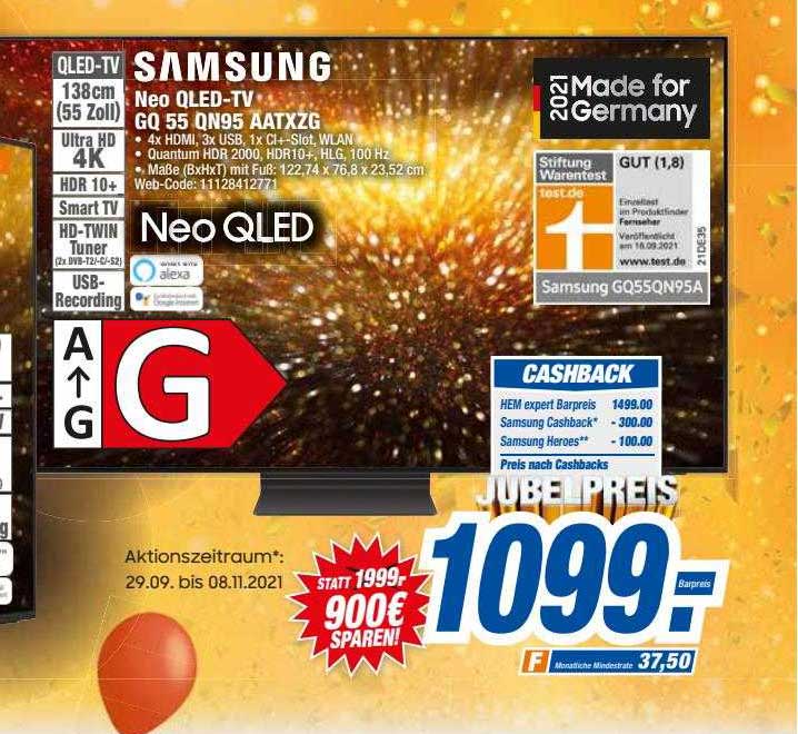 HEM Expert Samsung Neo Qled-tv Gq55qn95 Aatxzg