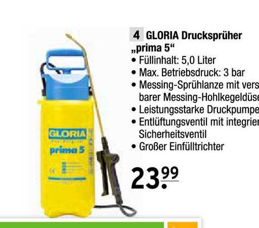 Raiffeisen Markt Gloria Drucksprüher „prima 5”