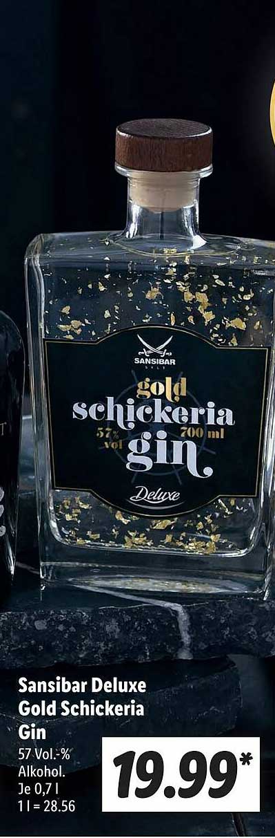 Lidl Sansibar Deluxe Gold Schickeria Gin