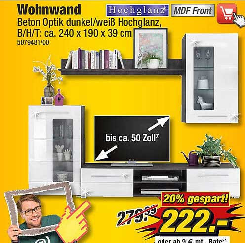 Wohnwand Angebot bei POCO