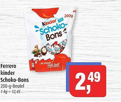 Markant Ferrero Kinder Schoko Bons