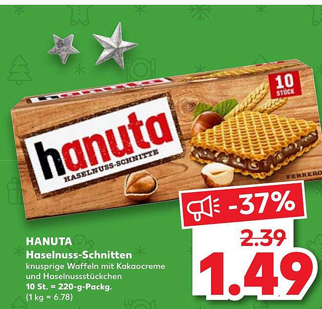 Hanuta Haselnussschnitten Angebot bei Kaufland