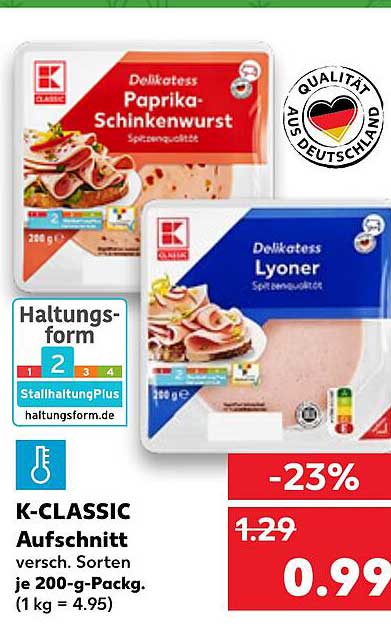 Kclassic Aufschnitt Angebot bei Kaufland 1Prospekte.de