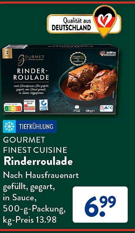 Gourmet Finest Cuisine Rinderroulade Angebot bei ALDI SÜD - 1Prospekte.de