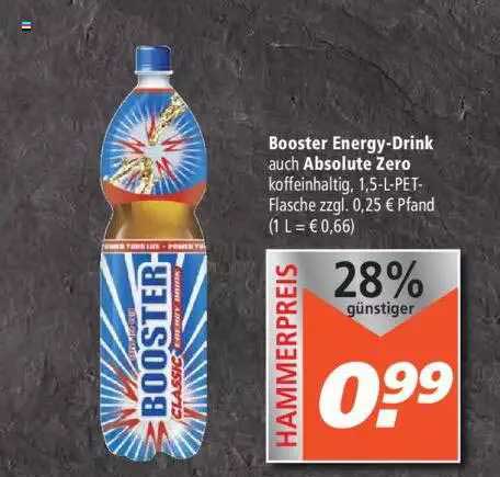 Booster Energy-drink Auch Absolute Zero Angebot bei Marktkauf