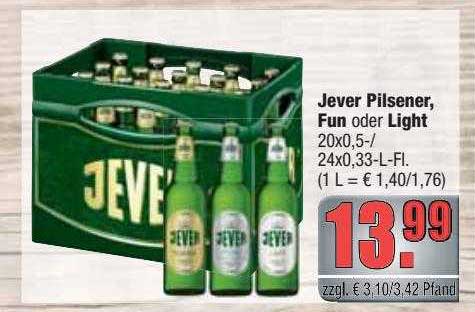 Jever Pilsener Fun Oder Light Angebot bei Profi Getränke 1Prospekte.de