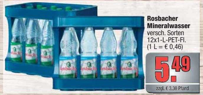 Rosbacher Mineralwasser Angebot bei Profi Getränke 1Prospekte.de