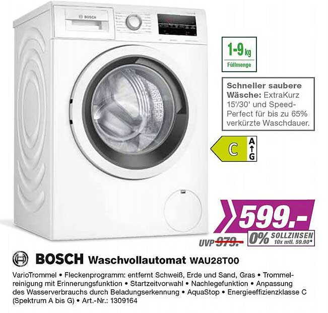 EP Bosch Waschvollautomat Wau28t00