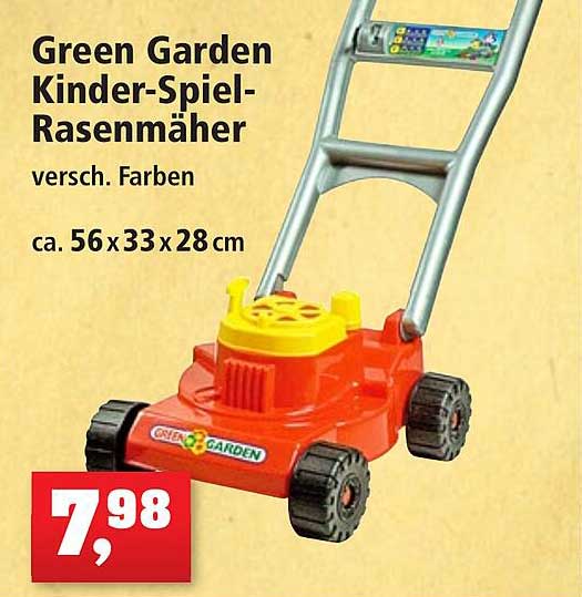 Green Garden Kinderspielrasenmäher Angebot bei Thomas Philipps